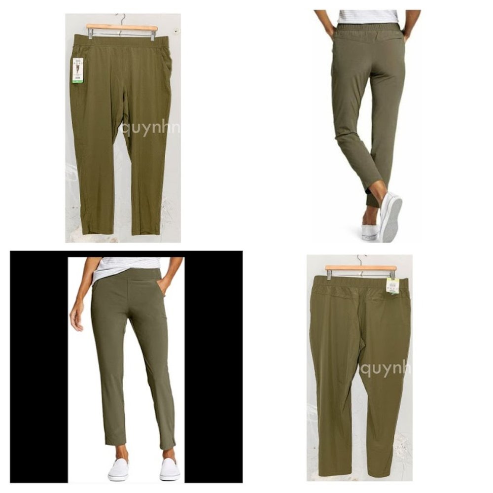 Eddie Bauer ladies Departure Ankle Pants in green